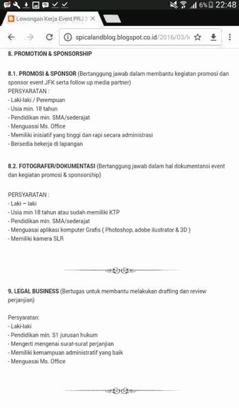 &#91;Lowongan Kerja Temporer&#93; LOKER PRJ 2017 BUKA LAGI