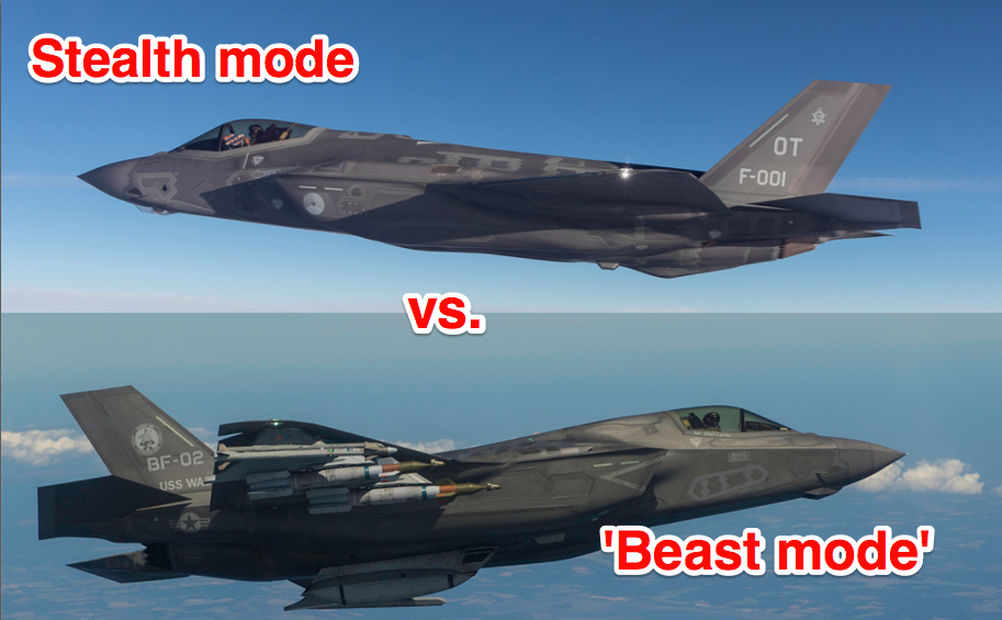 Here’s when the F-35 will use stealth mode vs. ‘beast mode’