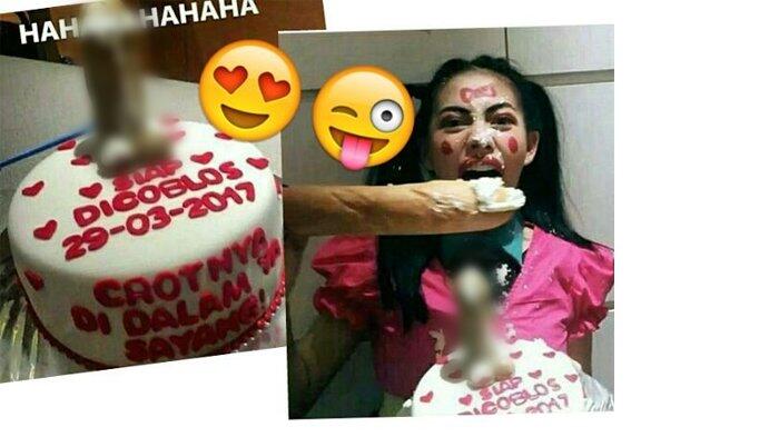 Kezia Karamoy Gelar Pesta Lajang, Kue Bergambar Mr. P Jadi Sorotan