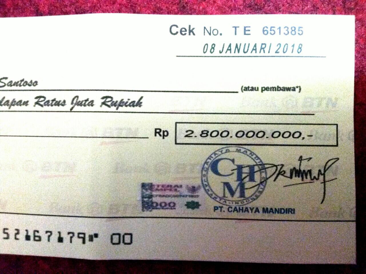 &#91;SHARE&#93; Penipuan - Cek dan SIUP Palsu?