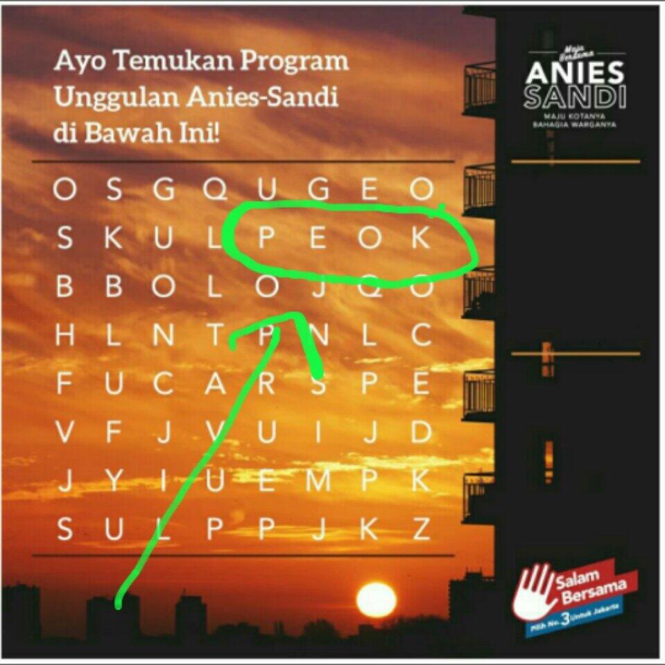 Jawaban Kocak Netizen Atas Permainan Tebak Kata Anies 