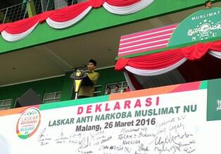 Muslimat NU Mengukuhkan Laskar Antinarkoba