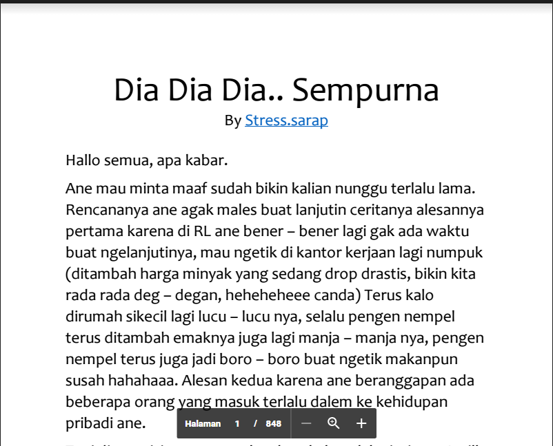 Dia.. Dia.. Dia.. Sempurna (PDF Komplit)