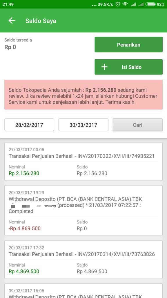 Kerugian Seller yang disebabkan oleh Tokopedia 