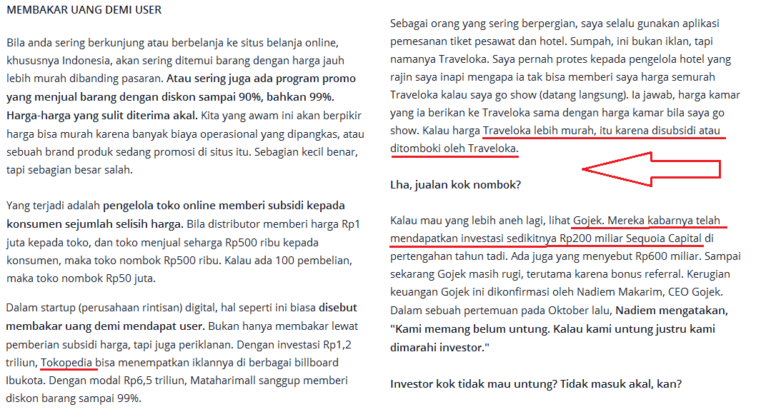 KENAPA APLIKASI ONLINE TRAVELOKA GO JEK DLL SERING JOR2-AN DISKON NYA?