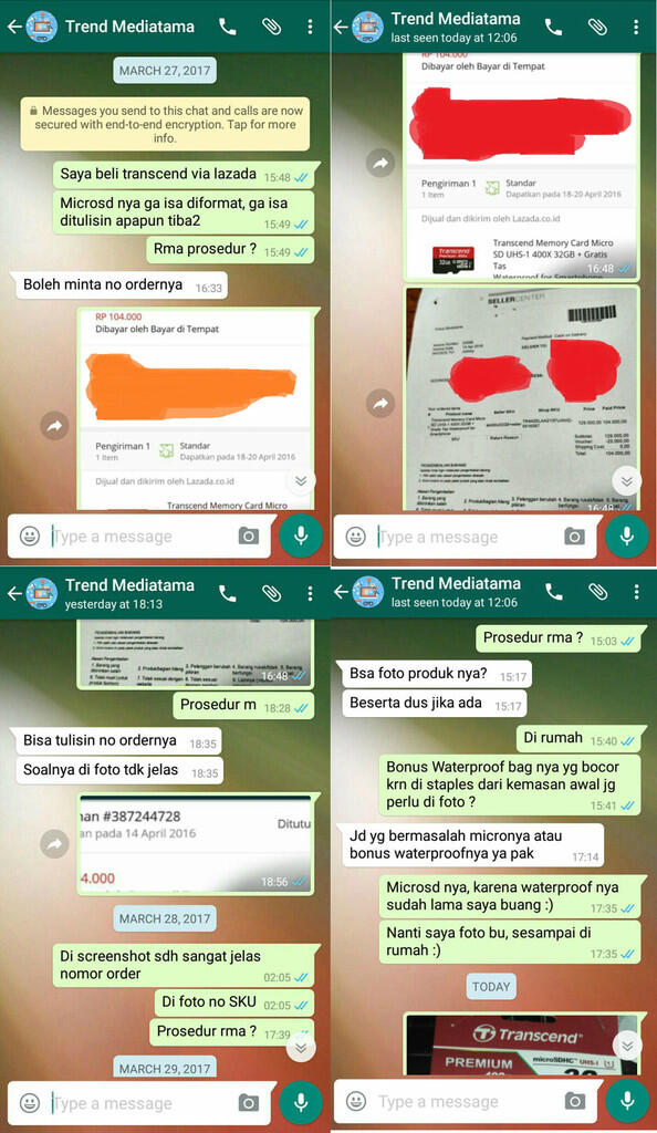 Garansi resmi nasional lazada/trend mediatama = HOAX