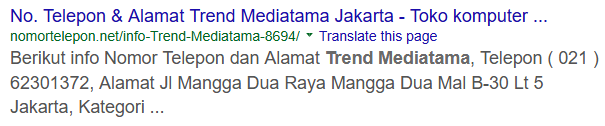 Garansi resmi nasional lazada/trend mediatama = HOAX