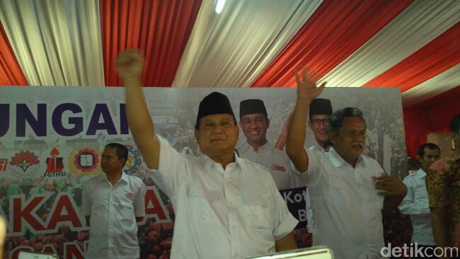 Prabowo: Bela Hak Rakyat Tidak Bisa Disebut Makar