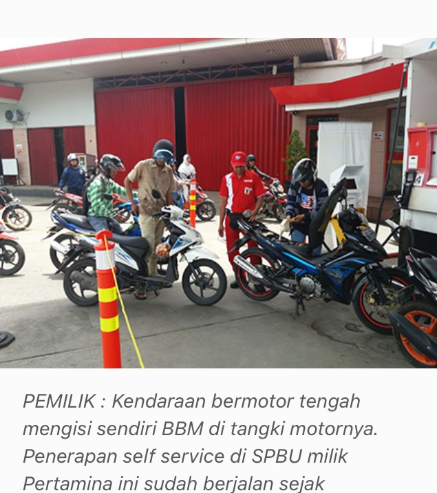 Bayar Lalu Isi BBM Sendiri