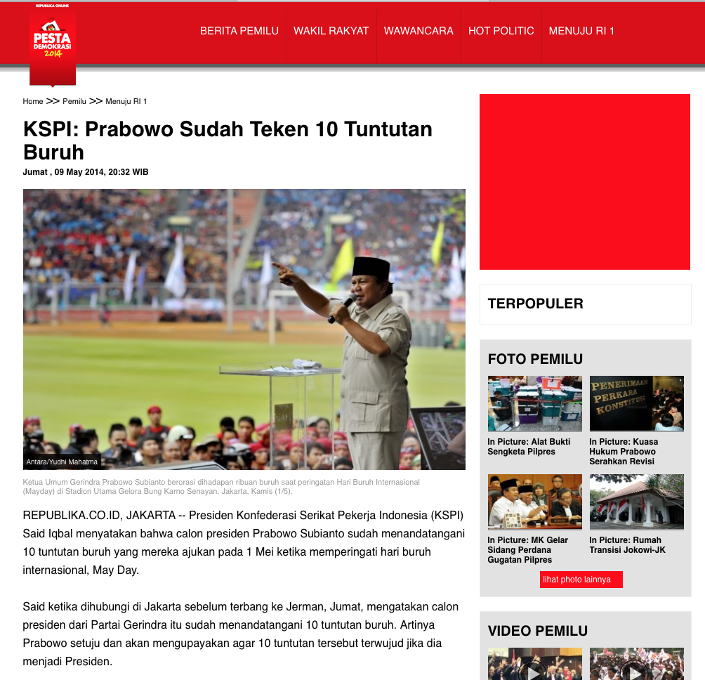 Kecerdasan Said Iqbal & Anak Buahnya Diakui Prabowo
