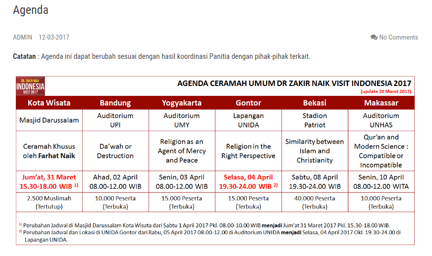 Acara Zakir Naik Disediakan VIP Gratis untuk Non-Muslim