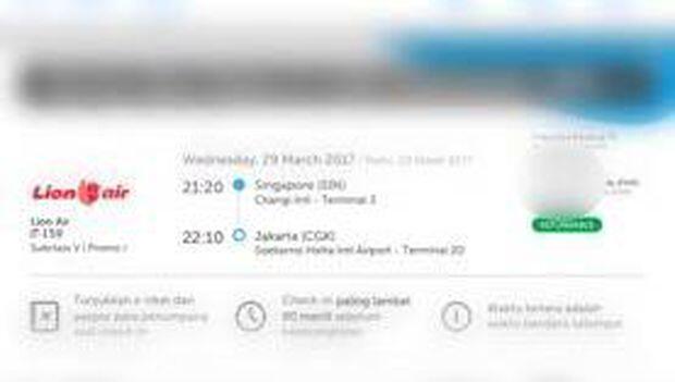 Beli Tiket di Changi Ditransfer ke Johor Bahru, Ini Kata Lion Air