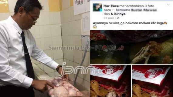 Hiii... Ada Belatung di Dalam Ayam KFC