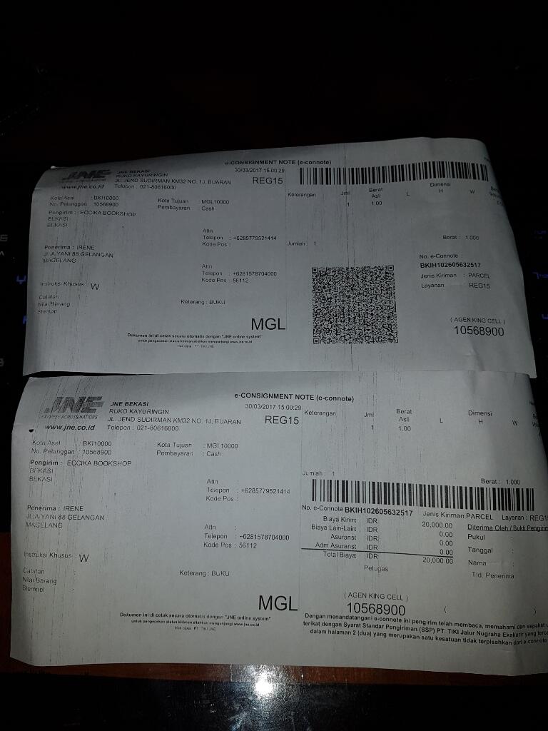 Hati Hati MenggunakN JNE BARANG TIDAK DIKIRIM