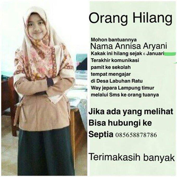 Annisa Guru Cantik yang Hilang Sudah Ditemukan, Jadi Istri Kedua