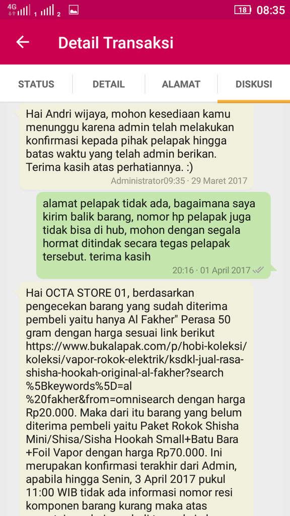 KOMPLAIN DI BUKALAPAK TIDAK BECUS, DANA SAYA DI CAIRKAN KE PELAPAK