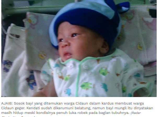 Ajaib! Bayi Masih Hidup Meski Dibungkus Karung dan Dikerumuni Belatung