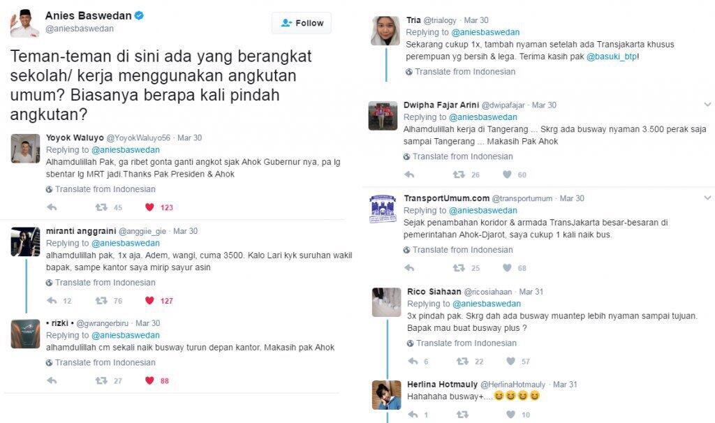 Anis Tanya Berapa Kali Naik Angkutan Umum, Netizen: Nggak Gonta Ganti Sejak Ahok Gub