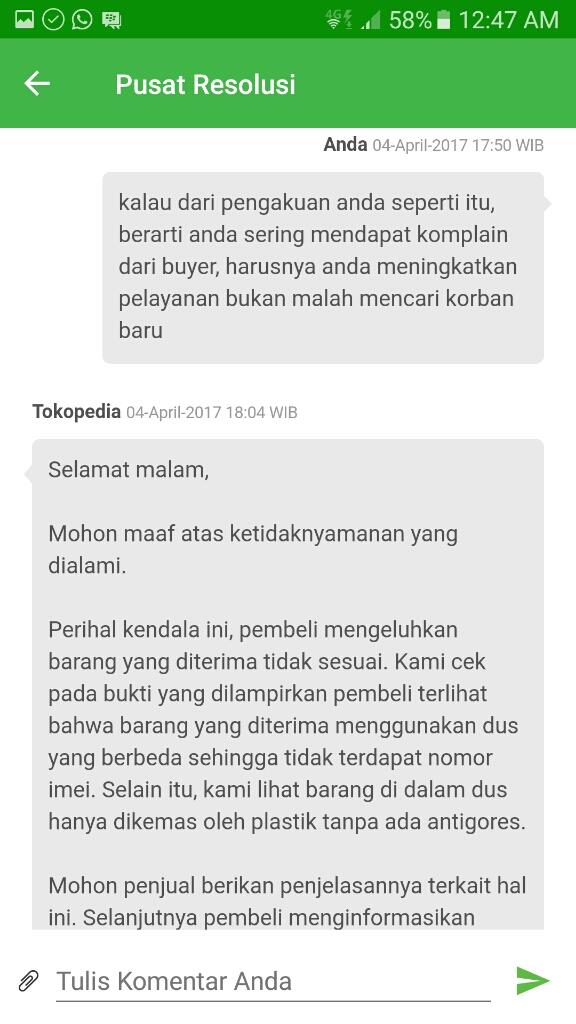 Curhatan Pengalaman Membeli Hp Di Tokopedia