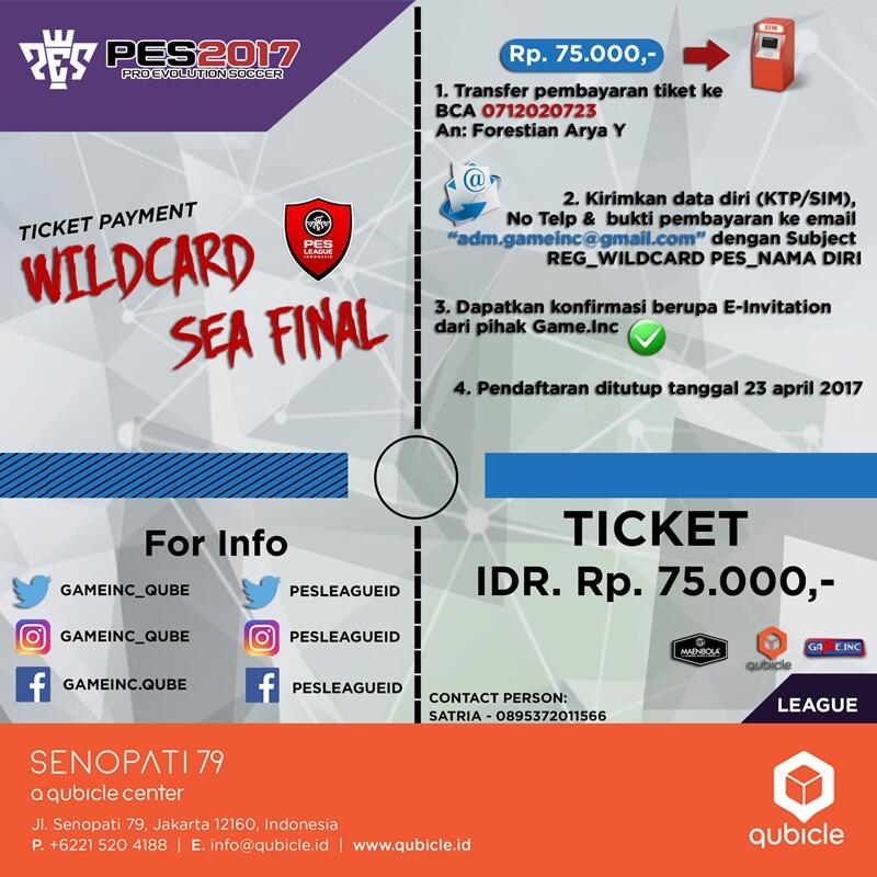 PES 2017 WildCard To SEAFINAL 2017 - Turnament