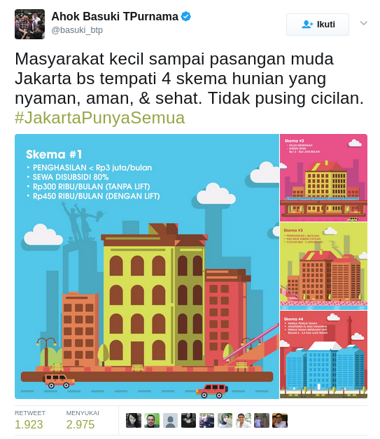 Ahok dan Djarot Luncurkan Beli Hunian di DKI Tanpa Pusing Cicilan