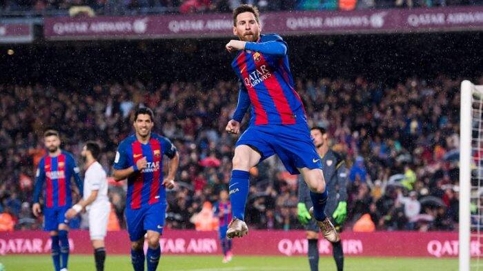 Messi 2 Gol, Barcelona Hajar Sevilla