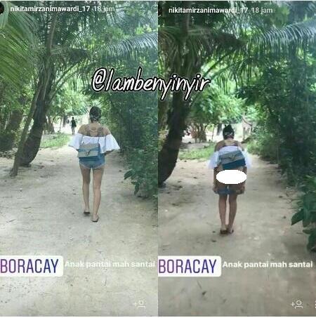 Jalan-Jalan ke Filipina, Nikita Mirzani Pamer Celana Dalam