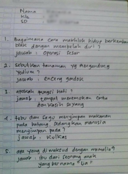 5 Jawaban soal ulangan IPA anak SD ini dijamin buat kamu cengar-cengir