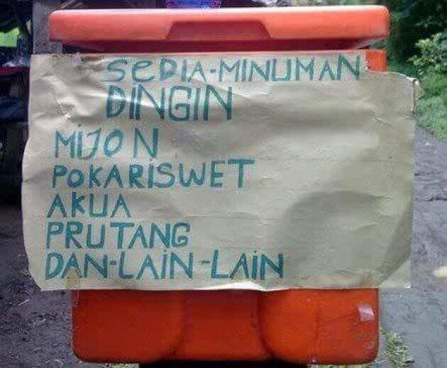 Nama Menu Makanan dan Minuman yang Bikin Ketawa