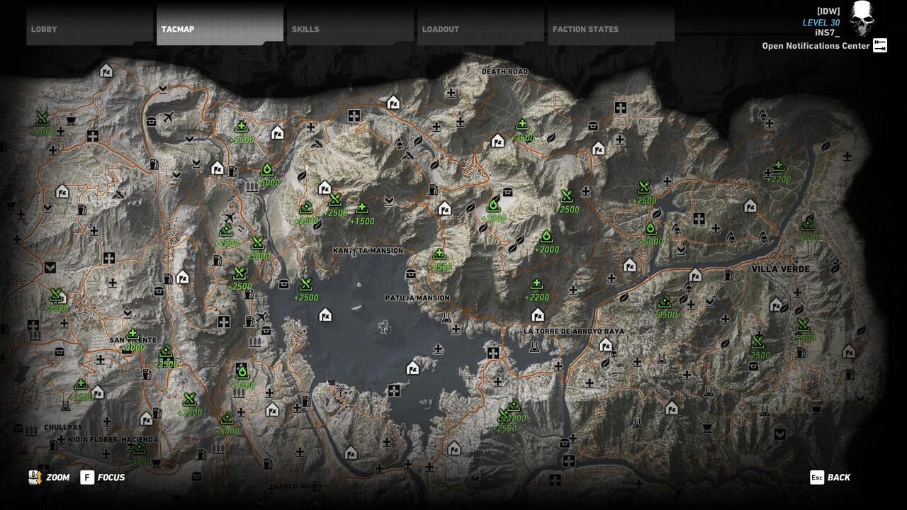 Tom clancy s ghost recon wildlands карта оружия