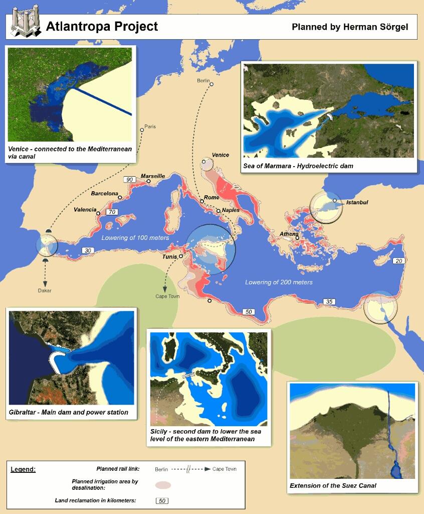 Rencana Gila, Keringkan Laut untuk Satukan Benua Afrika-Eropa