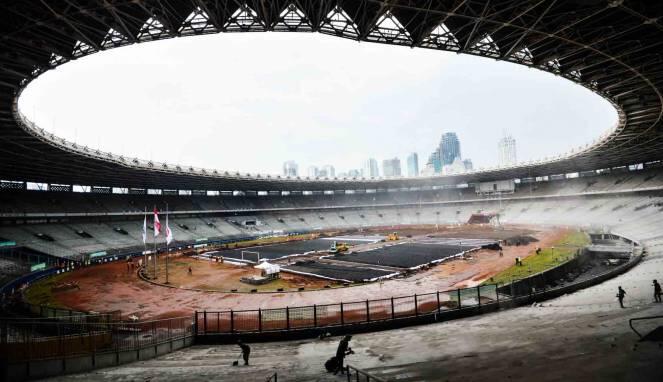 Ini nih Penampakan Stadion Gelora Bung Karno yang lagi Direnovasi.