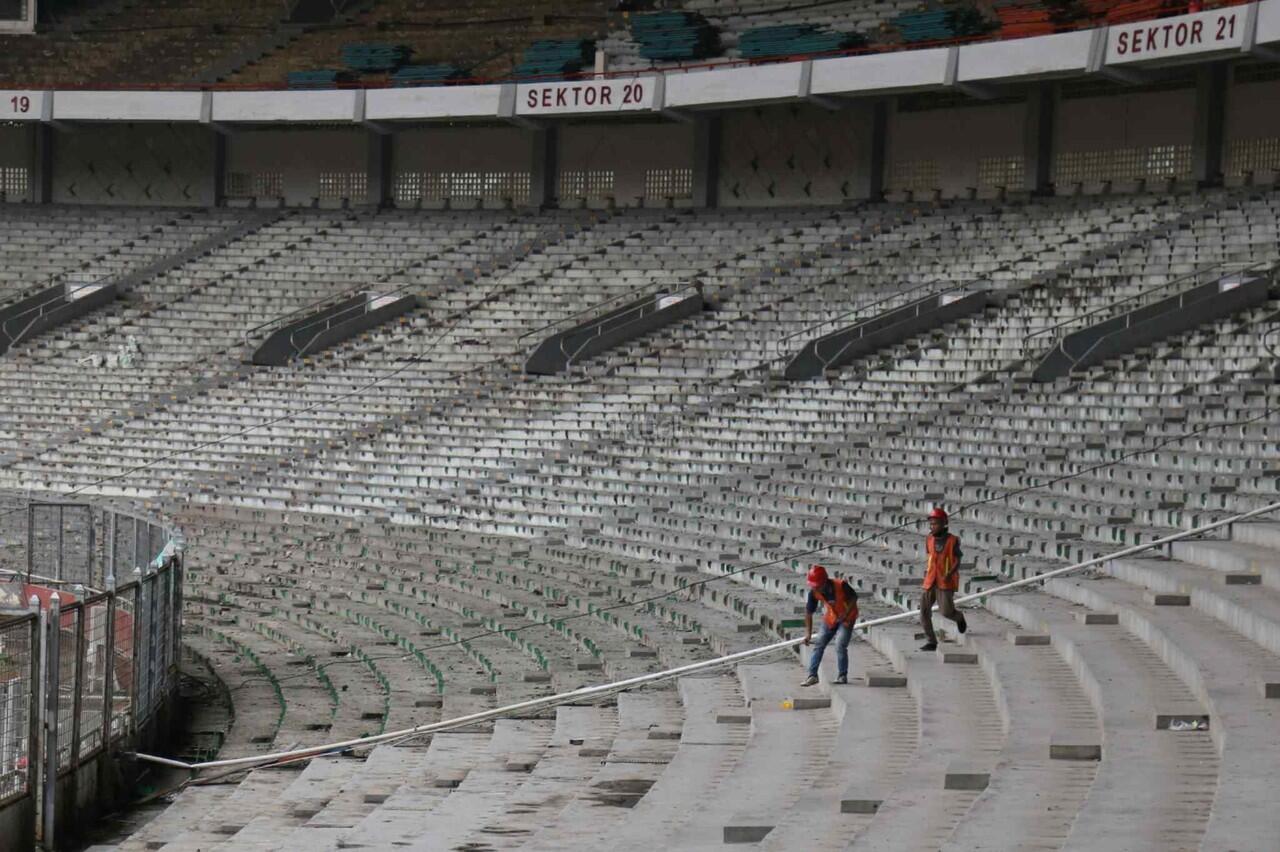 Ini nih Penampakan Stadion Gelora Bung Karno yang lagi Direnovasi.