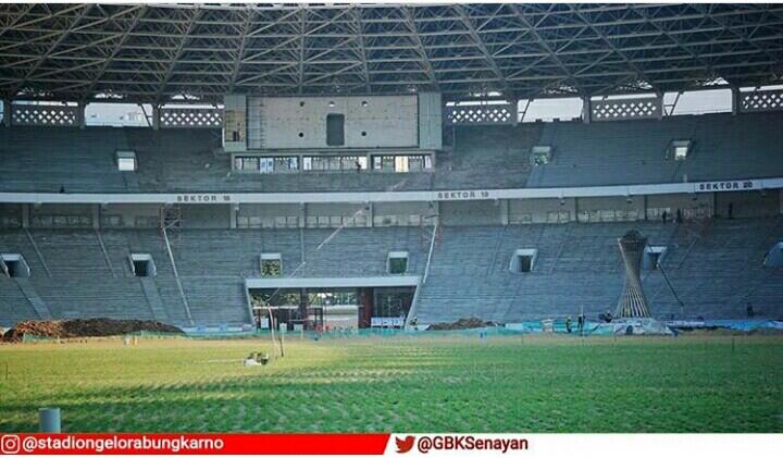 Ini nih Penampakan Stadion Gelora Bung Karno yang lagi Direnovasi.