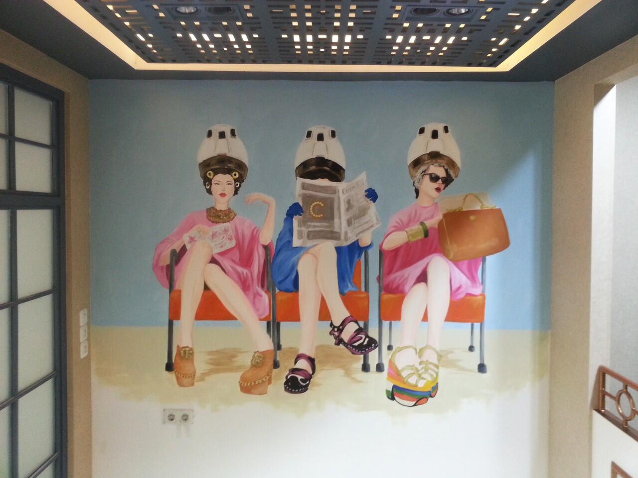 Mural, portrait painting, landscape ainting, perspective drawing, storyboard