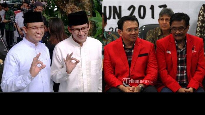 Gaya Duduk Anies-Sandi dan Ahok-Djarot Ini Ramai Diperbincangkan Netizen, Ada Apa?