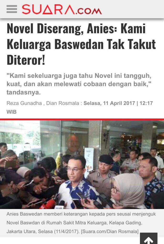 BREAKING NEWS: Novel Baswedan Disiram Air Keras