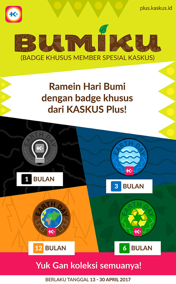 Ramein Hari Bumi dengan Badge Spesial Ini Gan!