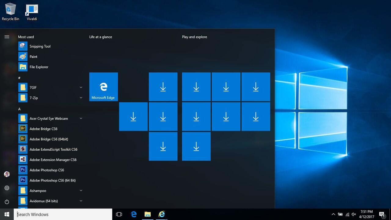 Preparing windows 10