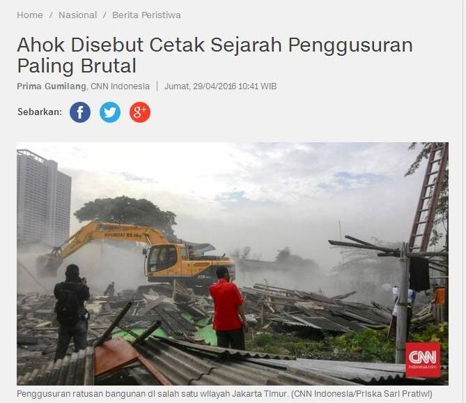 LBH Jakarta: Ahok-Djarot Menang, 325 Wilayah Bakal Digusur