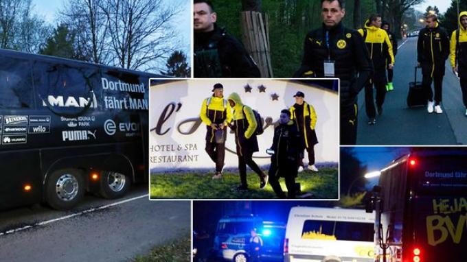 Foto-foto Bus Borussia Dortmund yang Dihantam Tiga Bom