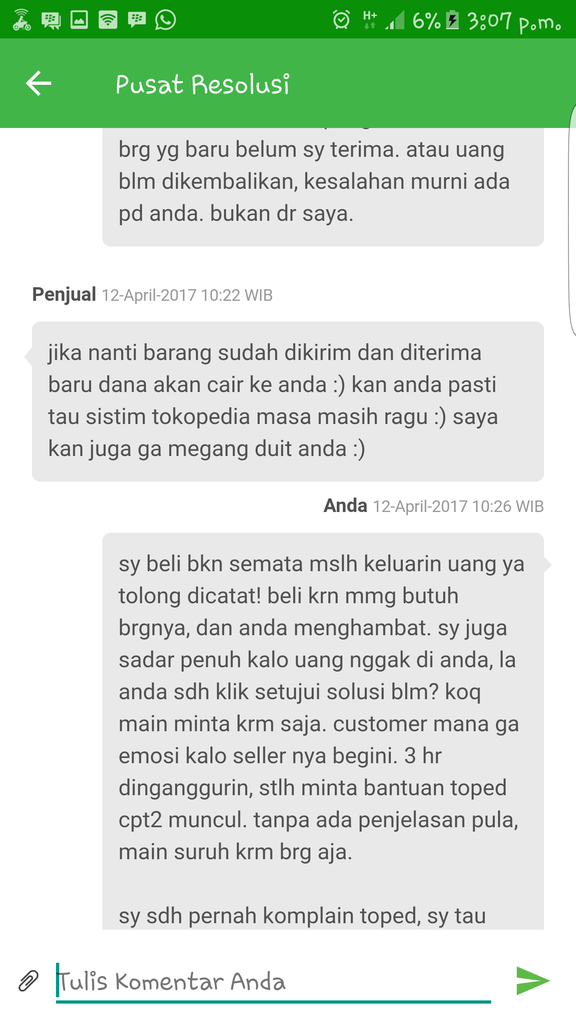 BOIKOT SELLER ARIFFERI SHOP DAN DKECEWAKAN TOKOPEDIA