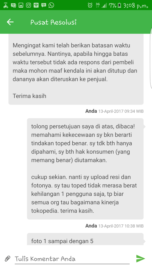 BOIKOT SELLER ARIFFERI SHOP DAN DKECEWAKAN TOKOPEDIA