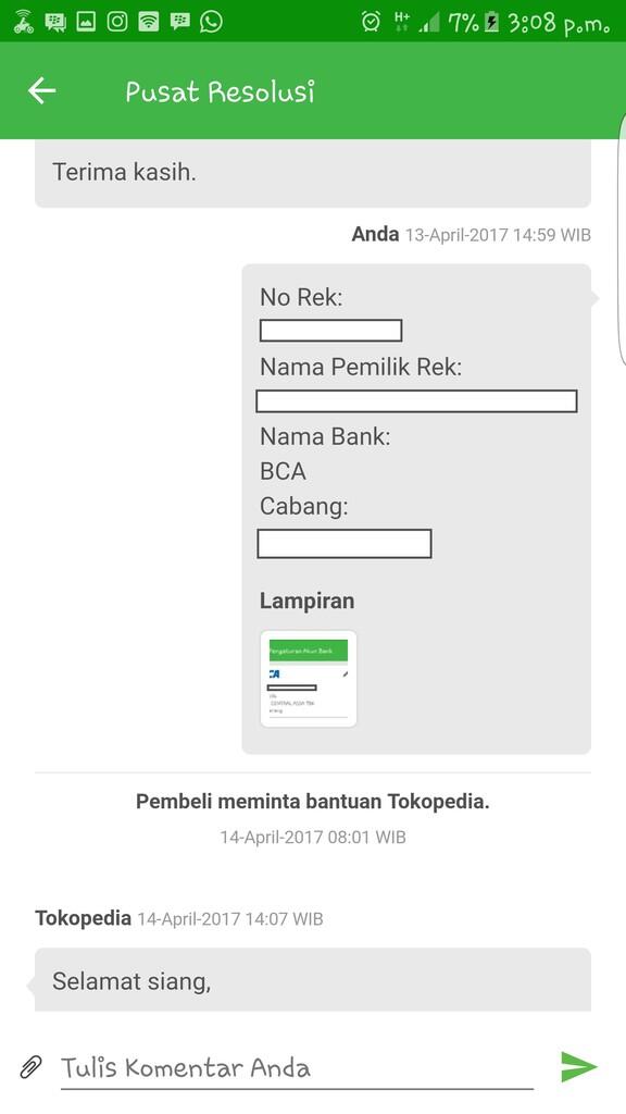 BOIKOT SELLER ARIFFERI SHOP DAN DKECEWAKAN TOKOPEDIA