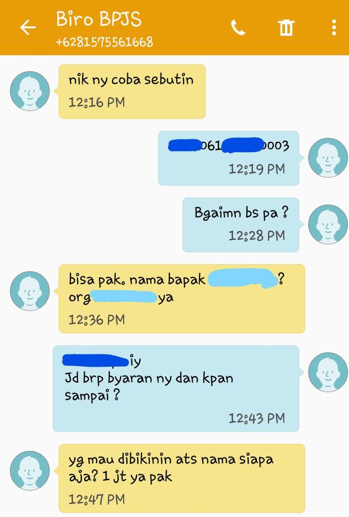 Penipuan Ber modus Jasa Bikin BPJS AN Akhmad Alwi Rekening 0663045102 / PENIPUAN