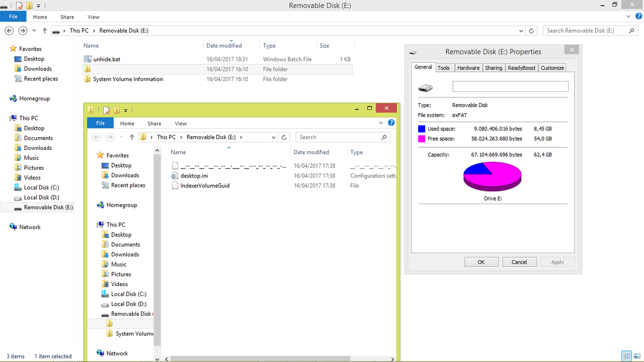 Data SD card hilang, padahal Size nya penuh