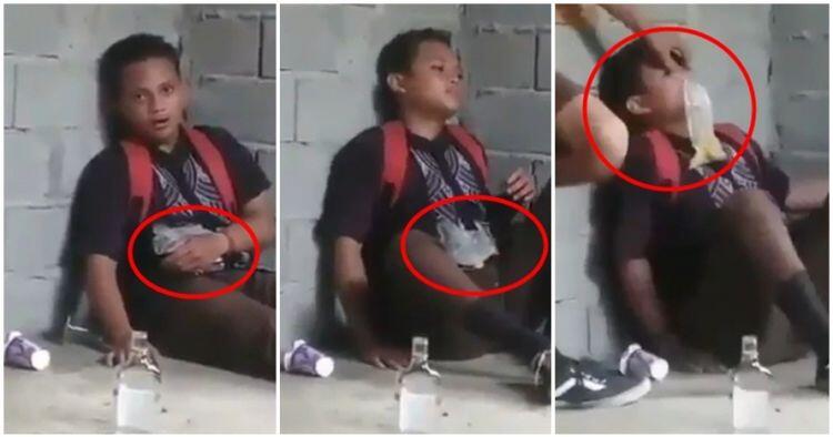 Pelajar ini teler karena dicekoki lem oleh temannya, duh miris!