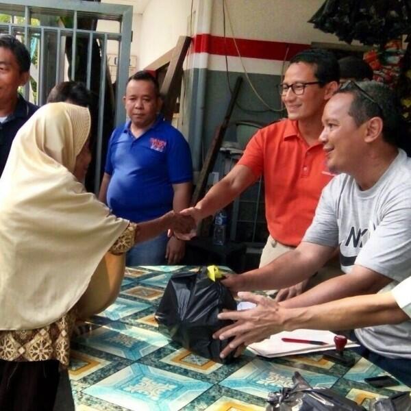 Sandiaga: Pembagian Sembako Pakai Uang Rakyat yang Dikorupsi