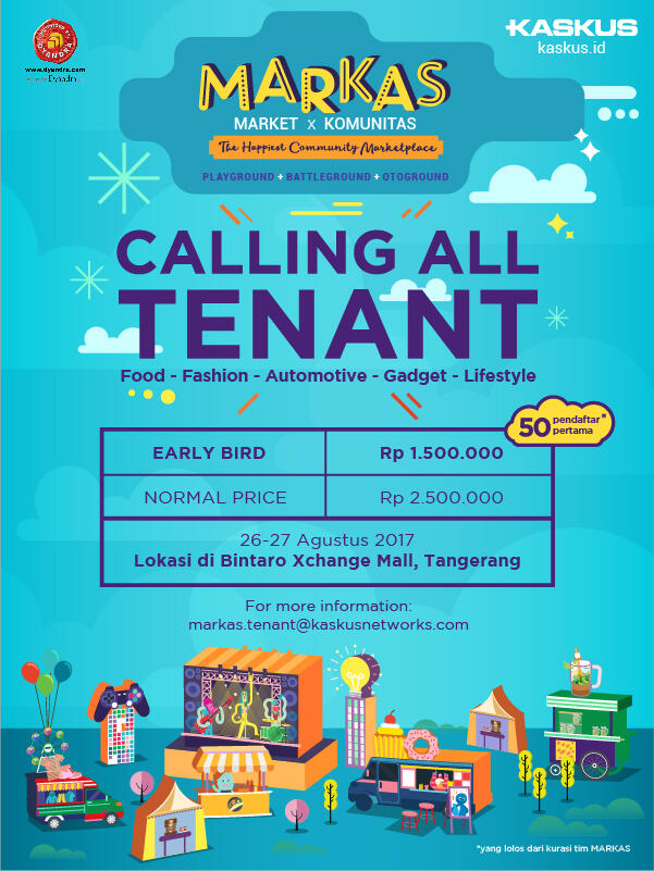 CALLING ALL TENANTS FOR MARKAS 2017!