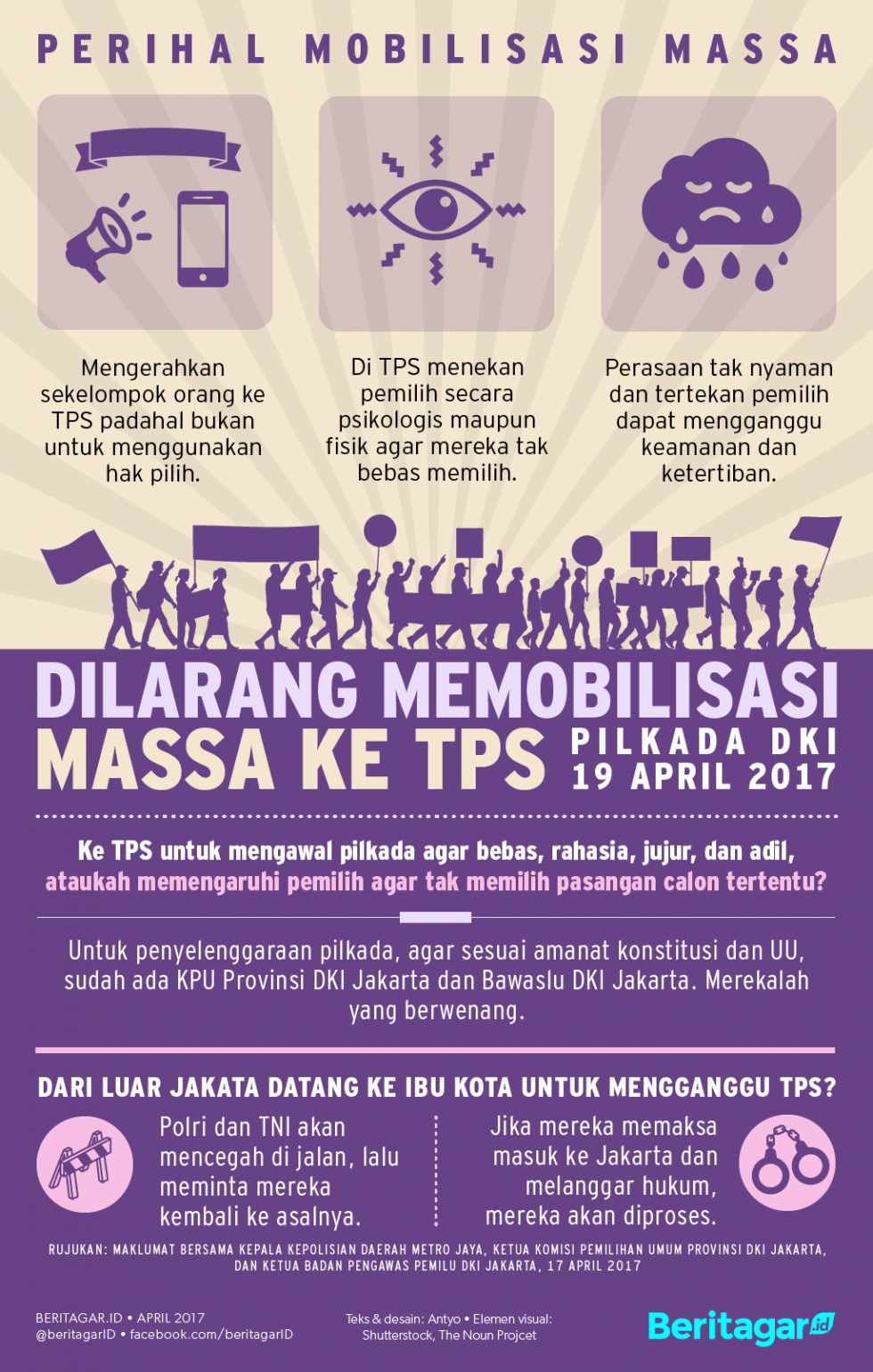 Polri akan hadapi massa yang ganggu TPS